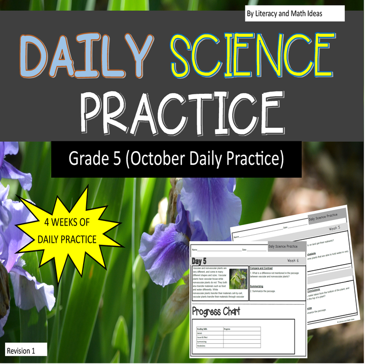 Daily Science Practice (Grade 5: October Full Month)