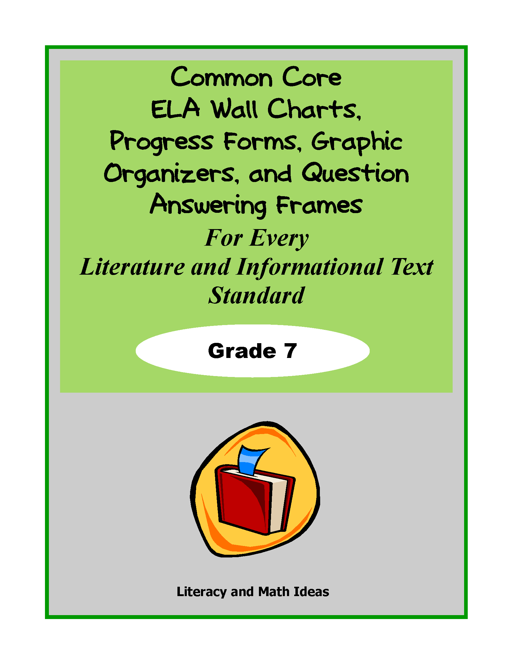 Common Core Charts, Organizers & Progress Forms For Every Standard: Gr ...