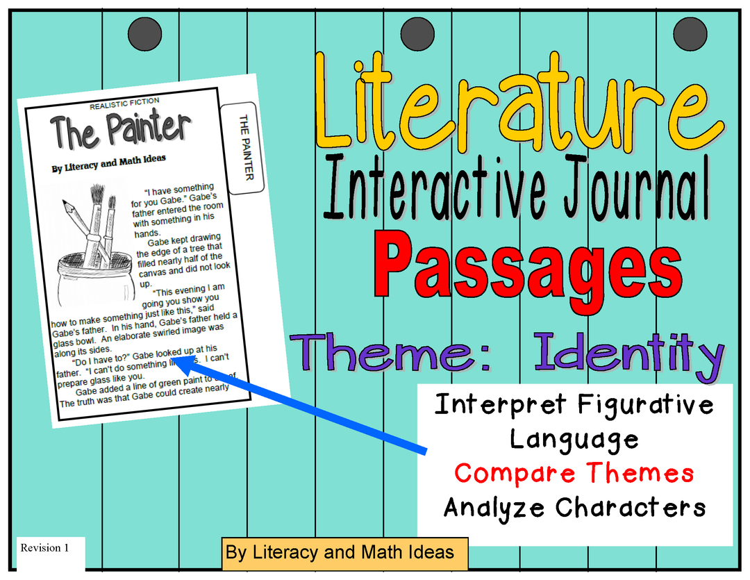 Id Example Literature (Theme: Identity) Literature Passages for Interactive Journals ...