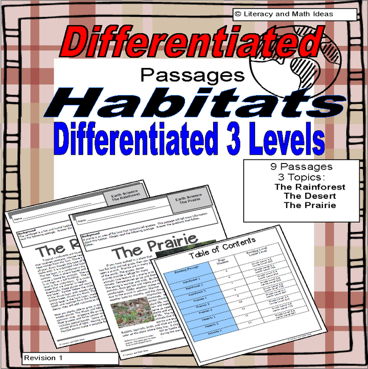 Earth Science Passages Differentiated (Lexiles 625-875)