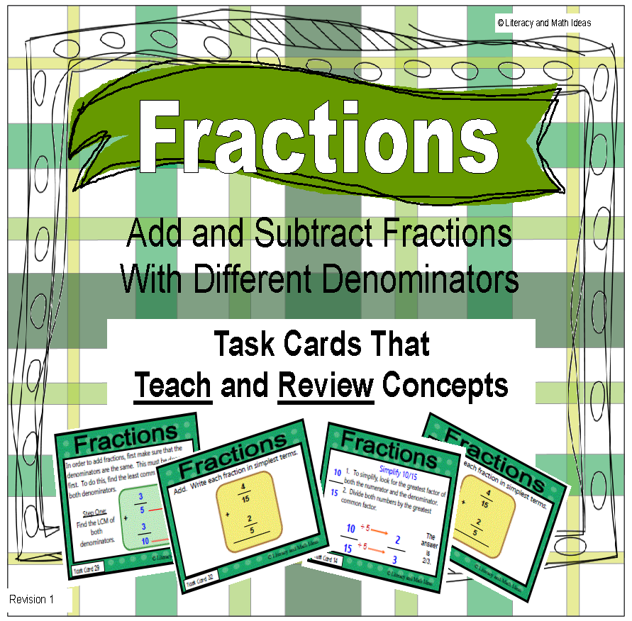Add and Subtract Fractions With Different Denominators