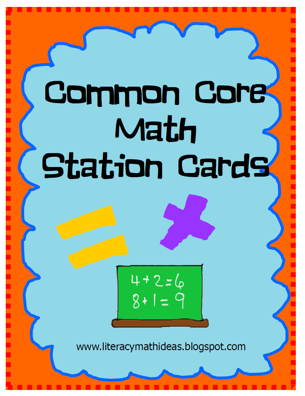 Common Core Math Rotation Cards & Vocabulary Grade 1