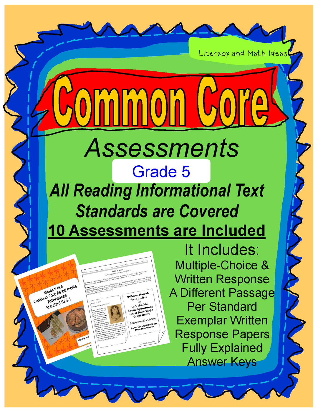 Grade 5 Informational Text Common Core Assessments