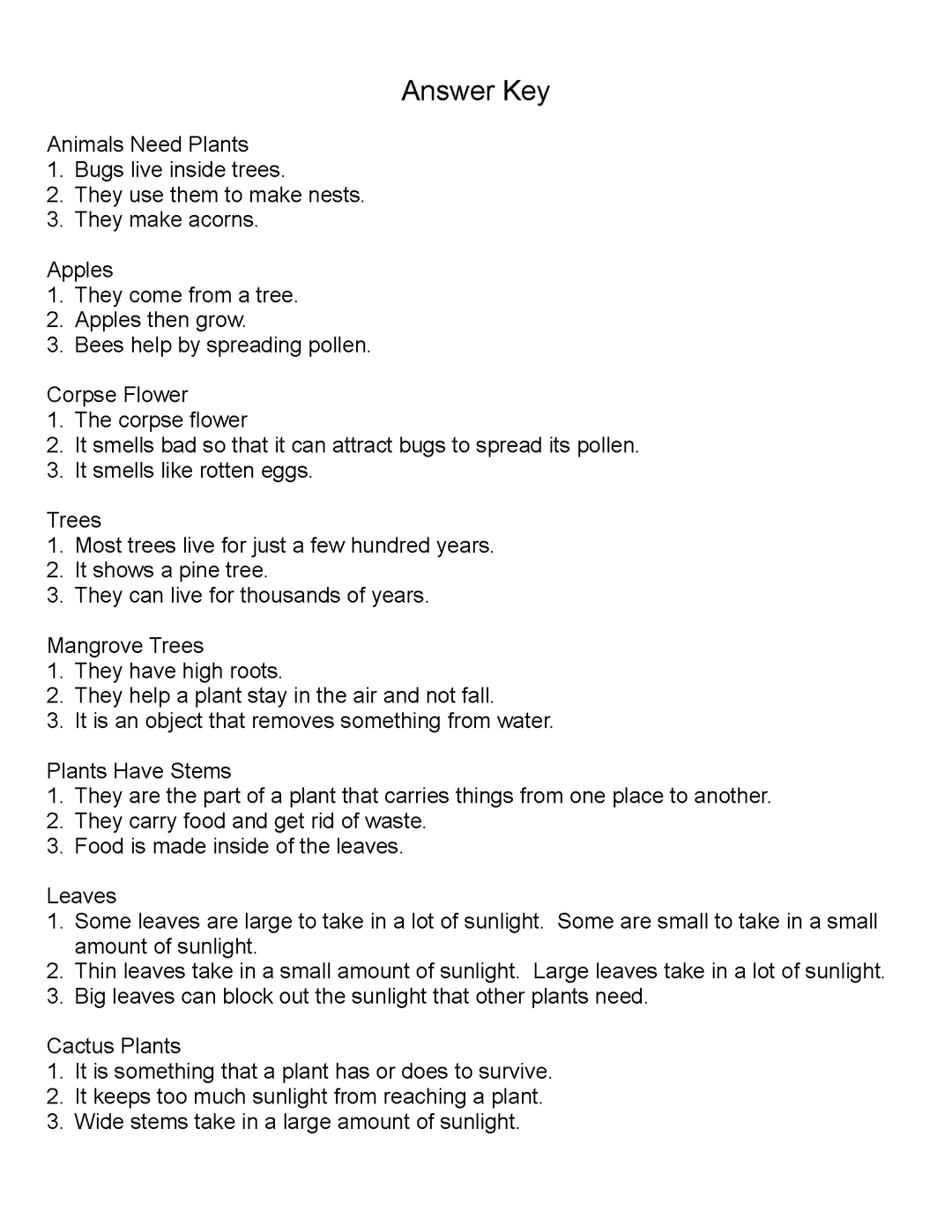 (Plants) Leveled Passages Guided Reading Levels F,G,H (Lexiles 175-299)