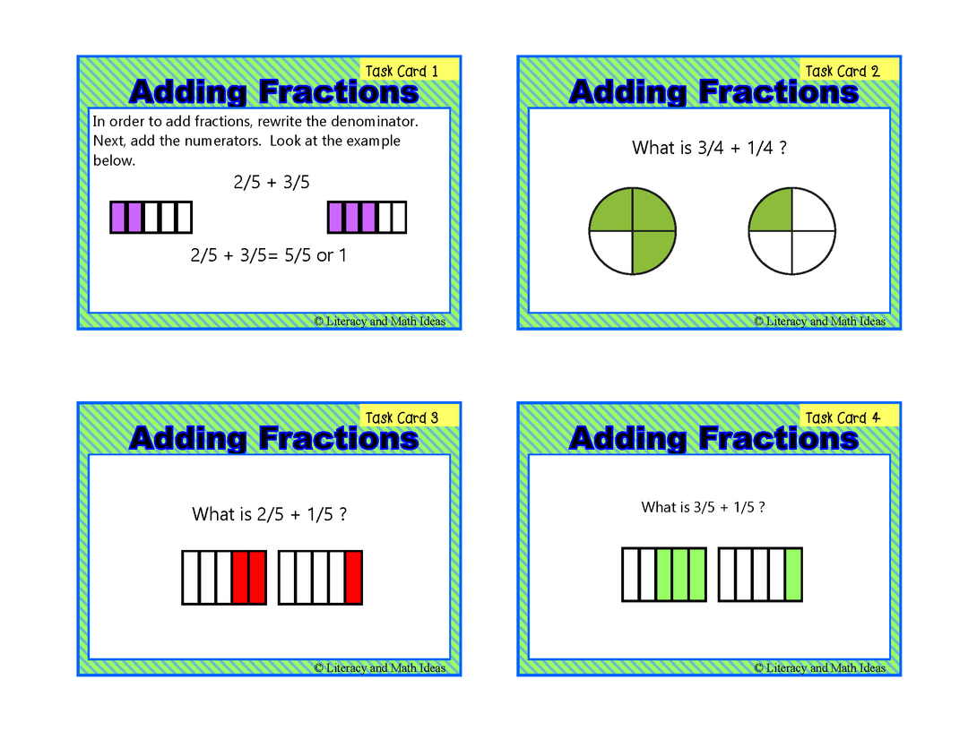 Adding Fractions (Same Denominator)