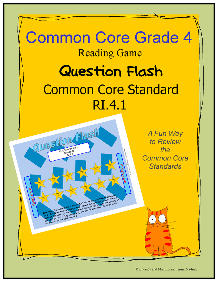 Grade 4 Common Core Literacy Center RI.1