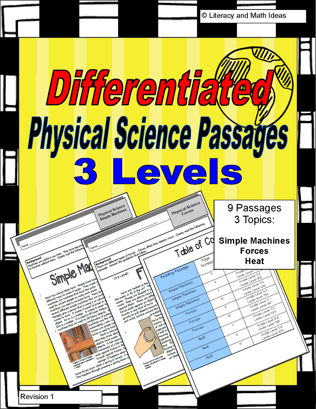 Physical Science Passages Differentiated (Lexiles 649-875)