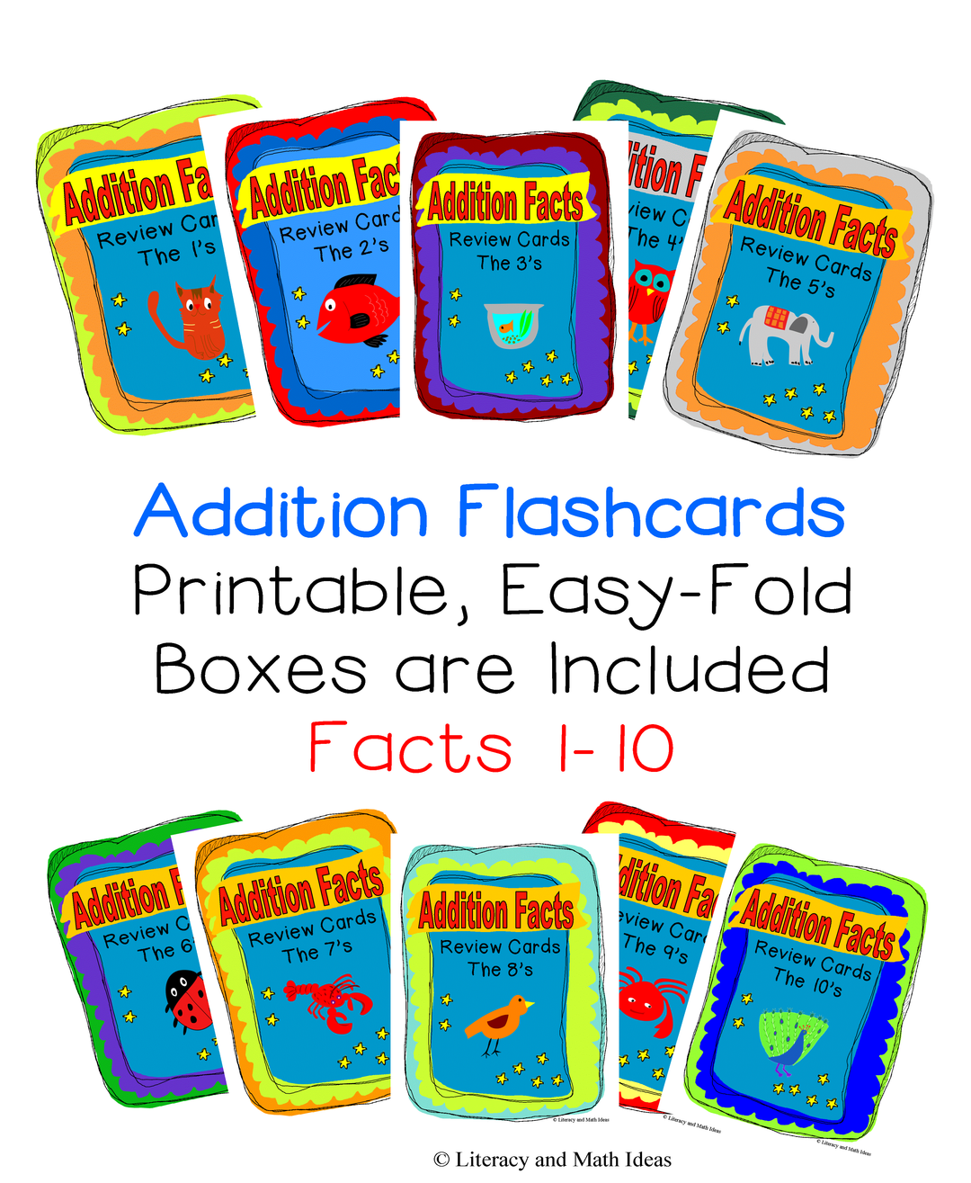 Addition Flashcards (Facts 1-10)