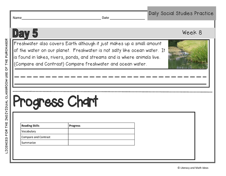 Daily Social Studies Practice (Grade 2: Weeks 1-8)