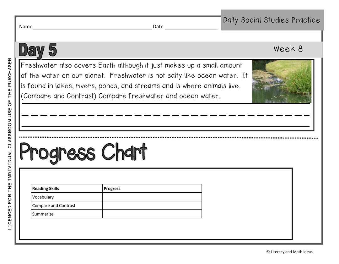 Daily Social Studies Practice (Grade 2: Weeks 1-8)