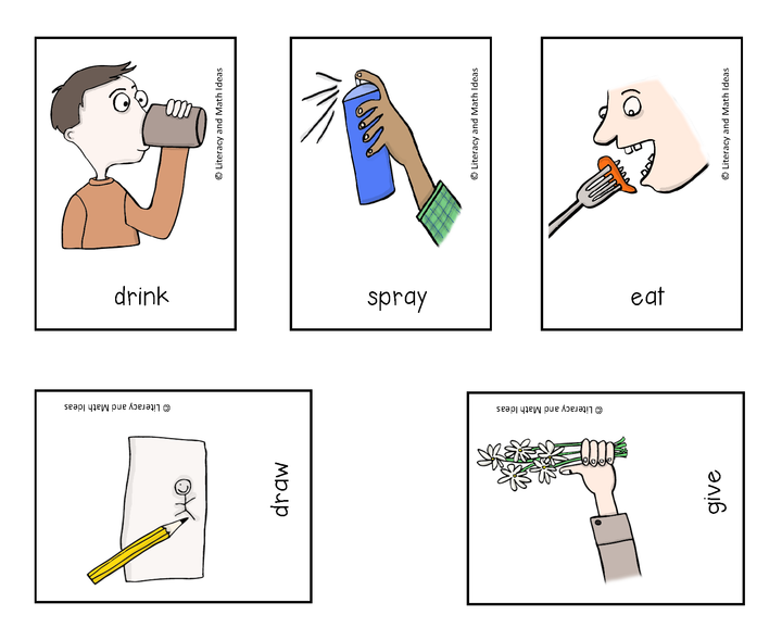 Modified Grammar (Visual Nouns and Verbs) Great for Autistic and Special Ed.