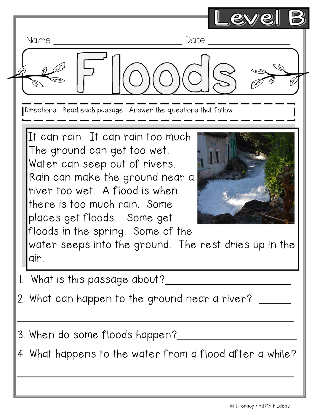 Guided Reading Nonfiction Passages Level B