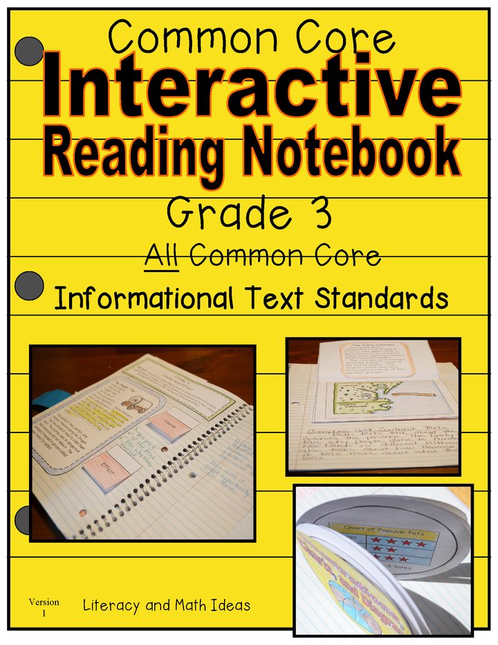 Grade 3 Common Core Informational Text Interactive Reading Notebook