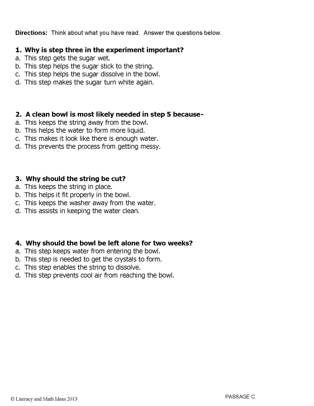 Common Core Grade 5: Cause and Effect RI.5.3 Practice