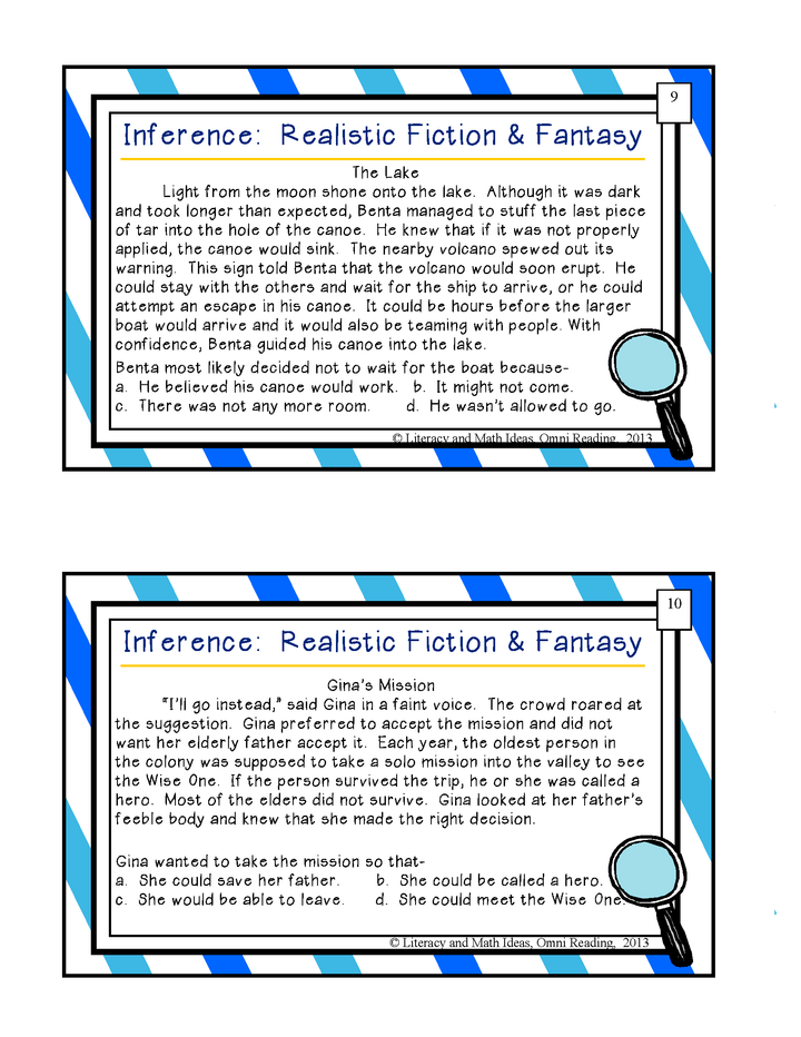 Self-Teaching Inference Task Cards {Grades 3-5}