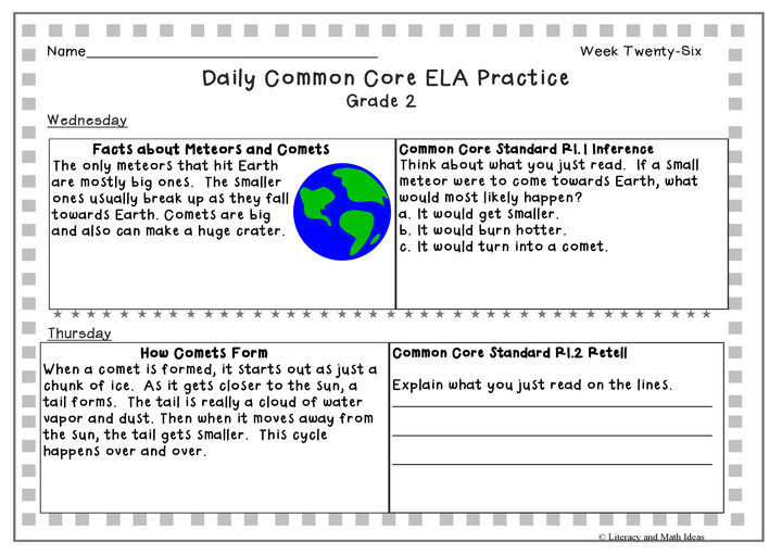Grade 2 Daily Common Core Reading Weeks 26-30
