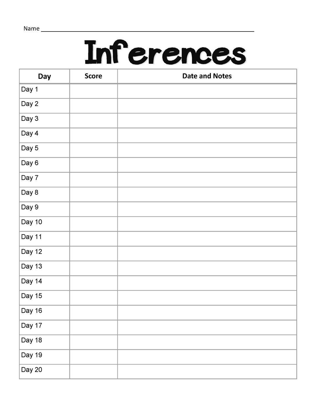 Inference Question of the Day (Grade 4): A Month of Daily Practice