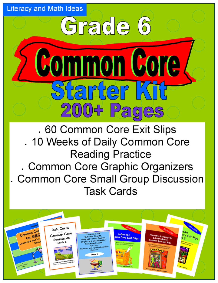 Common Core Grade 6 Starter Kit