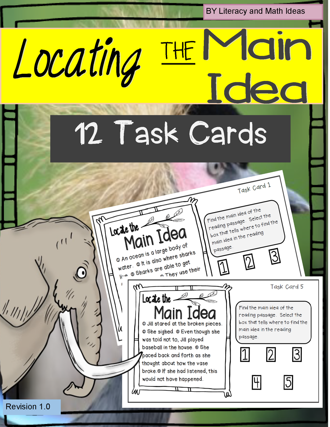 Locating the Main Idea Task Cards