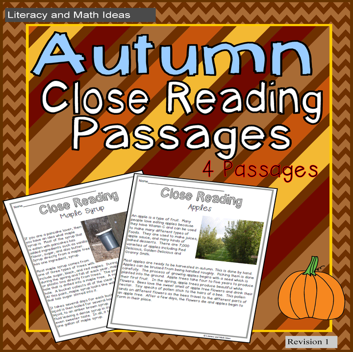 Autumn Close Reading Passages