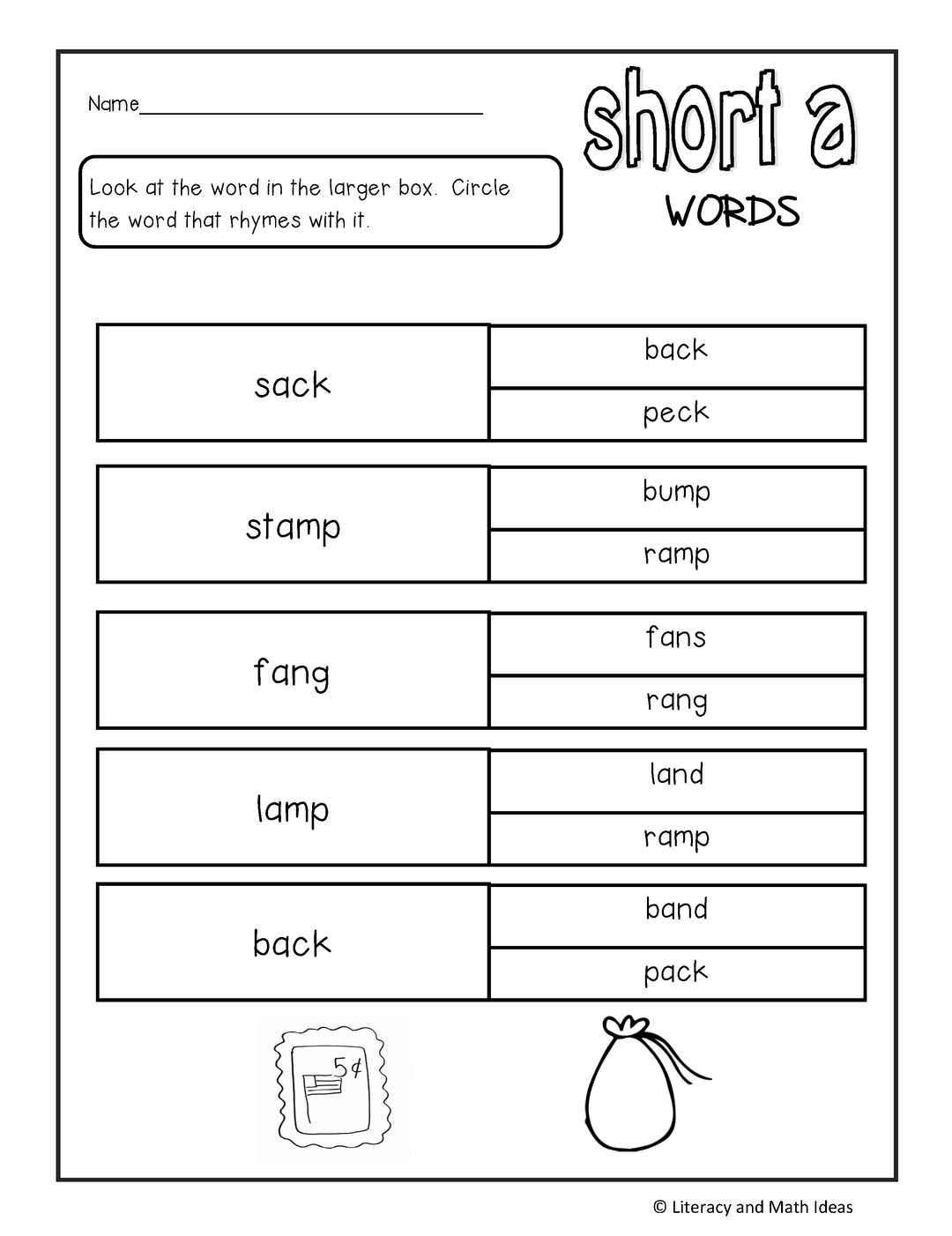 (Short Vowels) CVCC Word Work