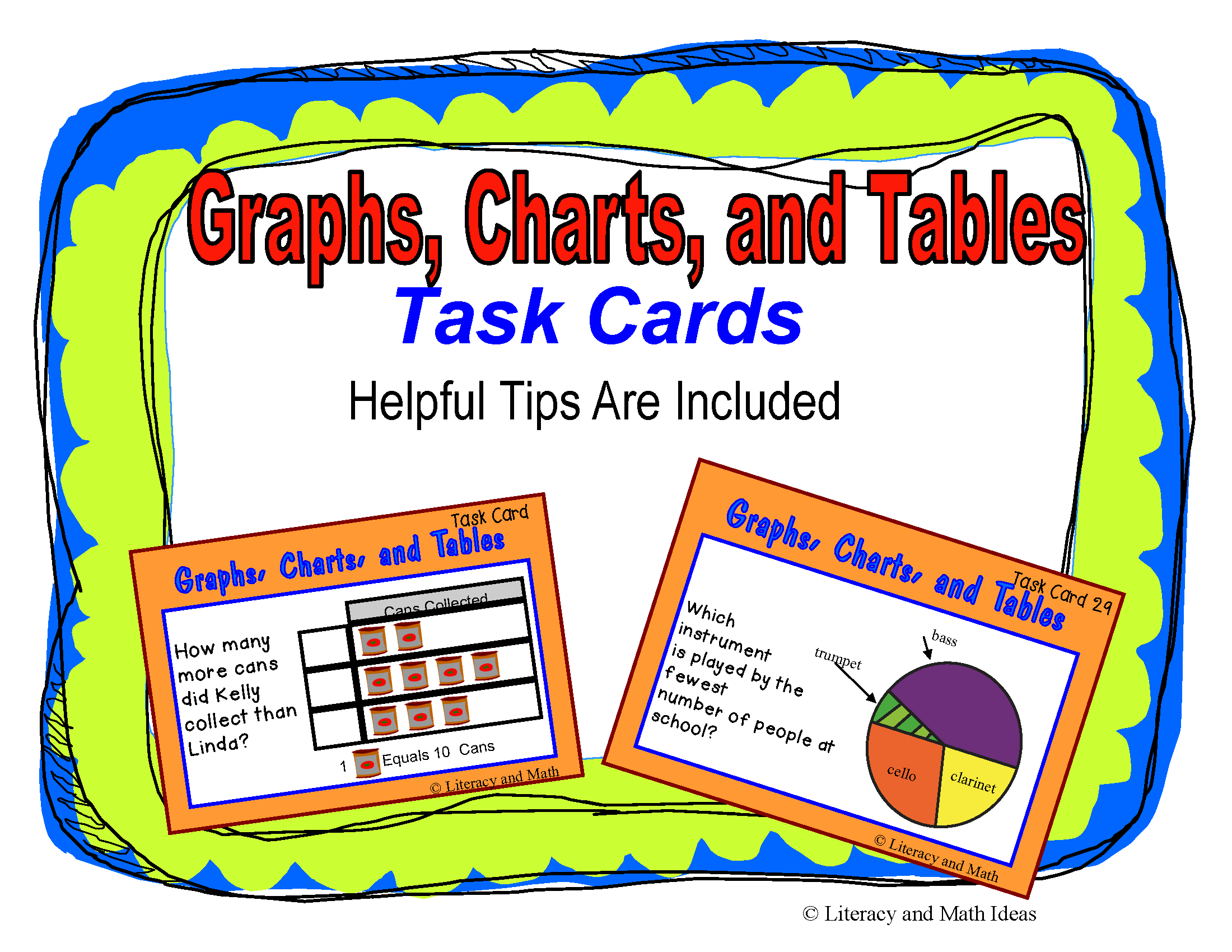 Graphs and Charts Task Cards – Literacy and Math Ideas