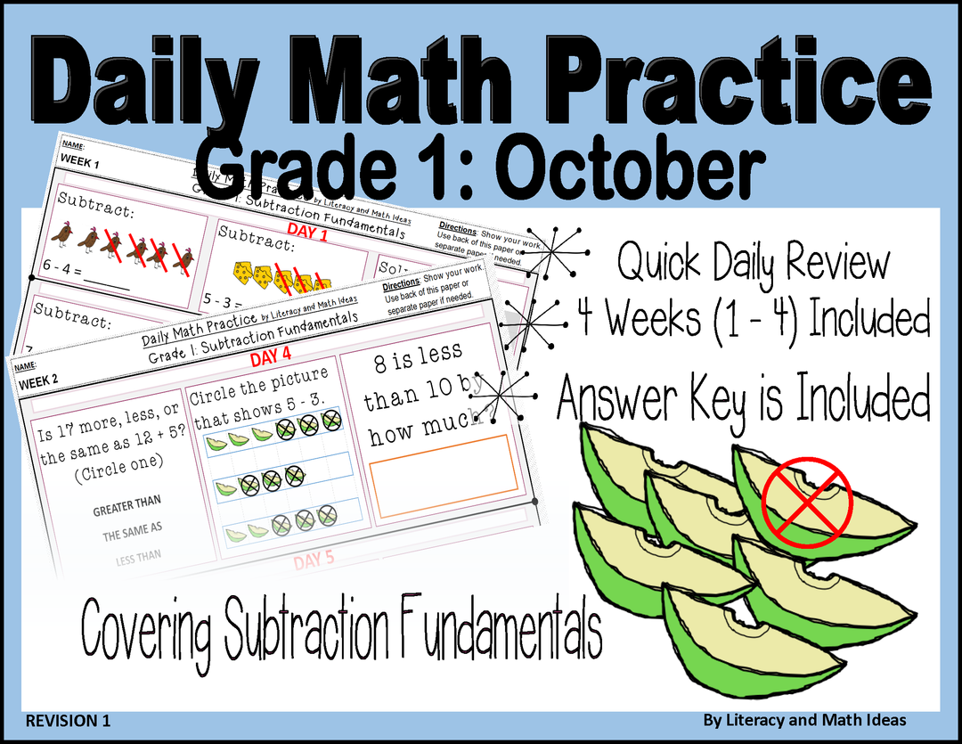 Daily Math Practice (Grade 1) October