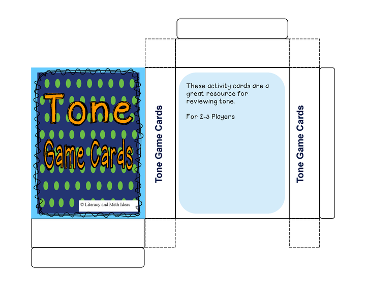 Tone of a Reading Passage Game Cards