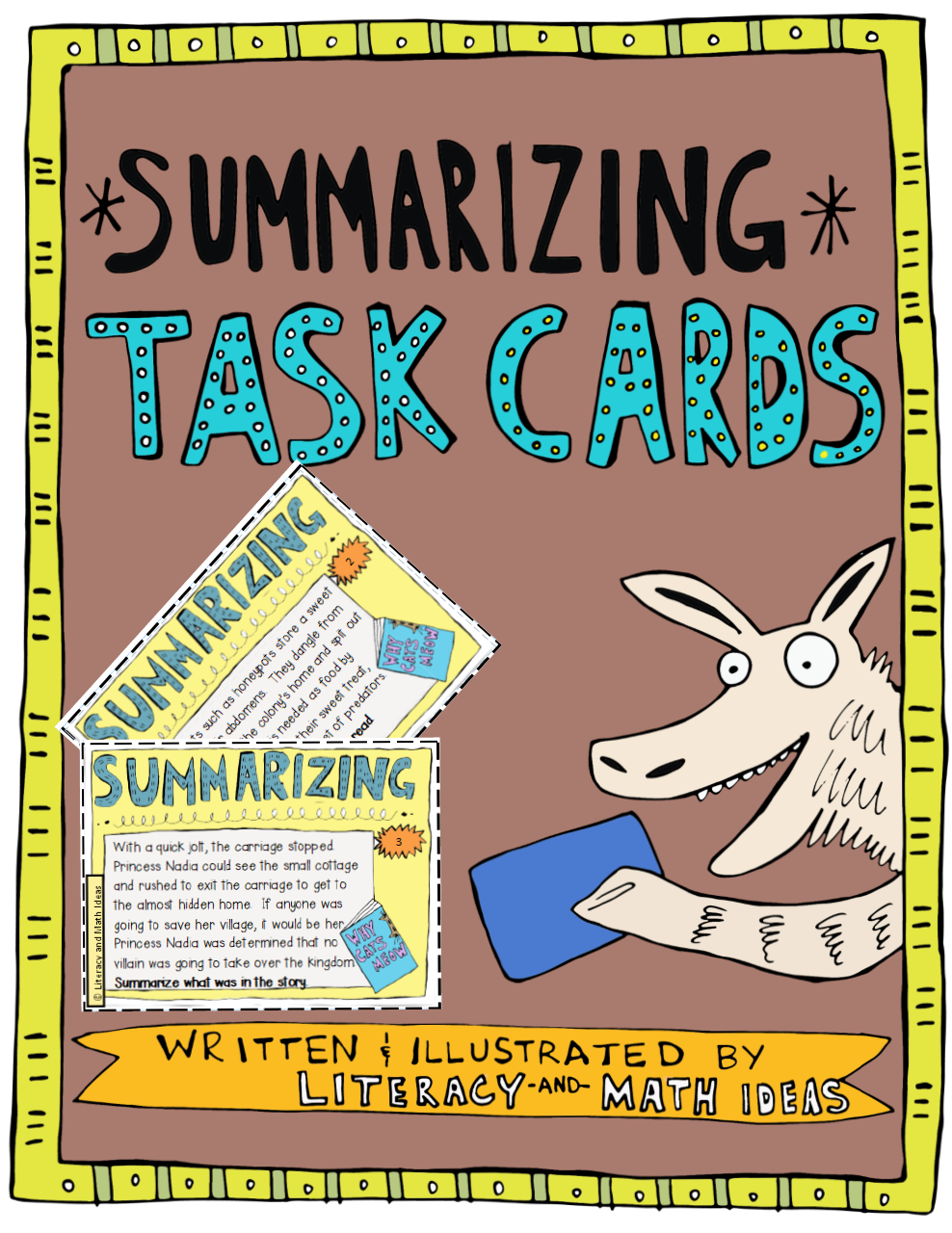 Free Summarizing Task Cards (Printable Box Included)