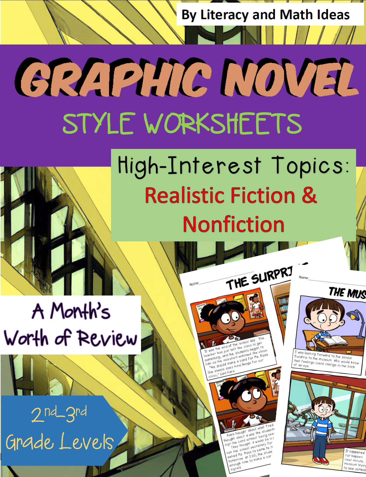 Ideas　Grades　Literacy　High-Interest　–　and　and　Comic　Graphic　Passages　Novel　Style　Math