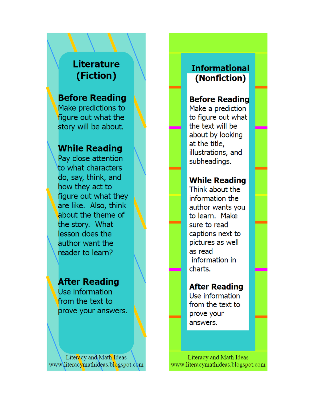 Common Core Standards Bookmarks