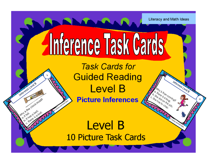Inference Task Cards (Guided Reading Level B)