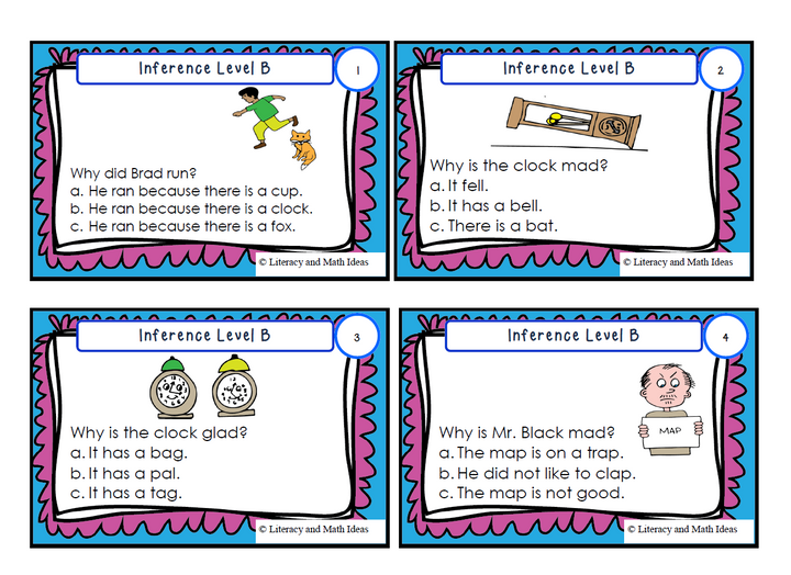 Inference Task Cards (Guided Reading Level B)
