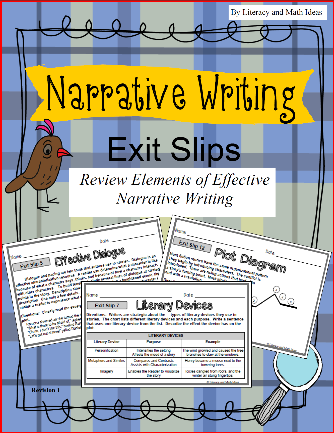 Writing Slip Method Narrative Writing Exit Slips – Literacy and Math Ideas