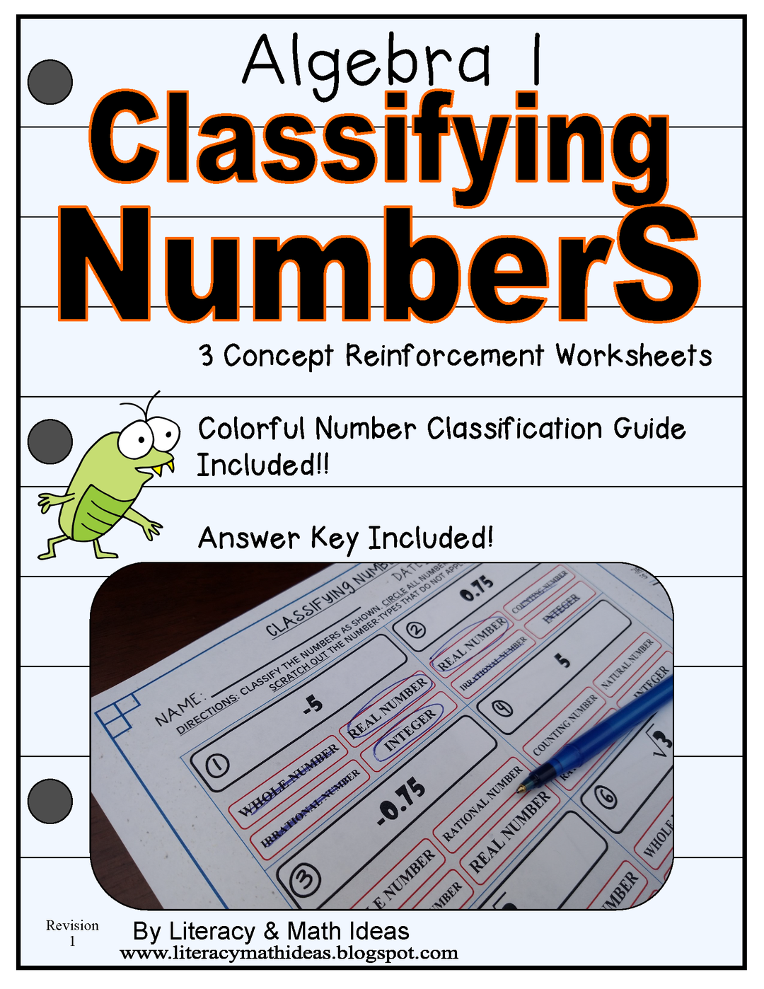 Algebra 1 Classifying Numbers