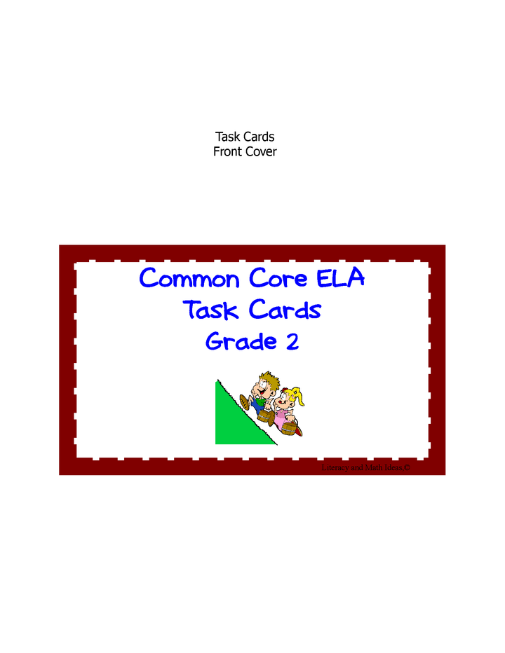 Common Core Standards Task Cards: Grade 2
