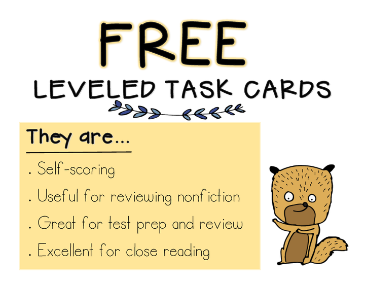 (Free) Digital Nonfiction Task Cards