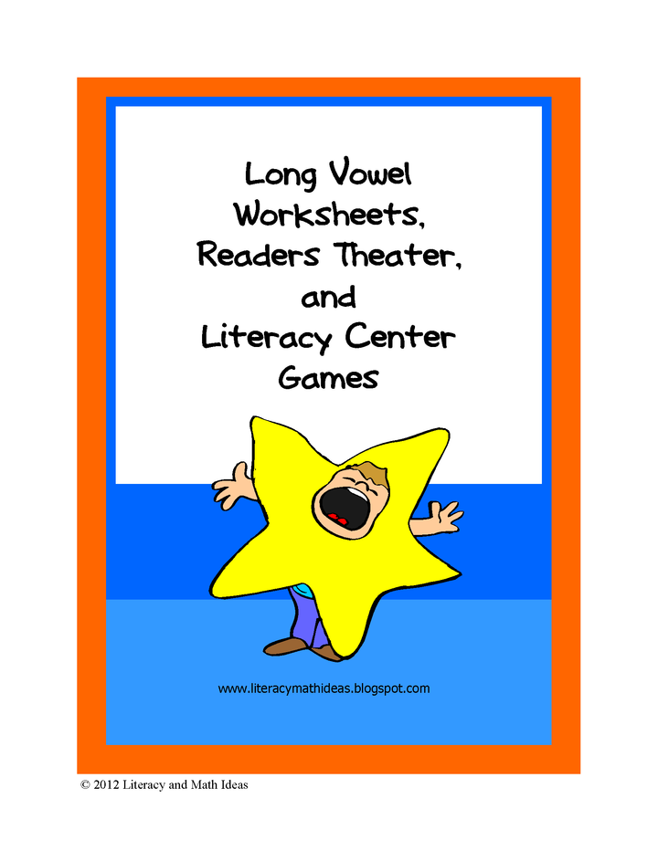 Long Vowel Reader's Theater, Literacy Centers, and 23 Worksheets