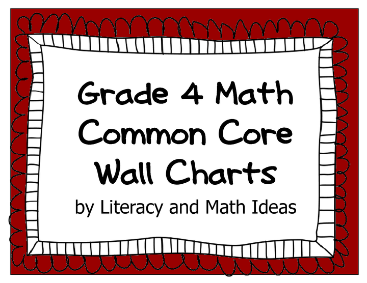Common Core Math Grade 4 Wall Charts