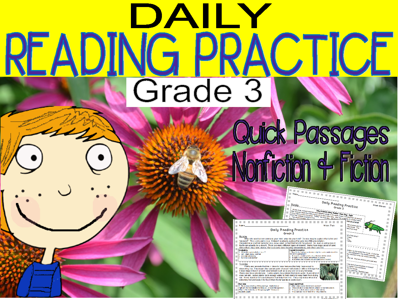 Daily Reading Practice Grade 3 35 Full Weeks Literacy And Math Ideas 6601