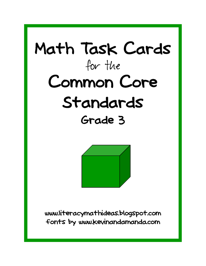 Common Core Standards Math Task Cards: Grade 3