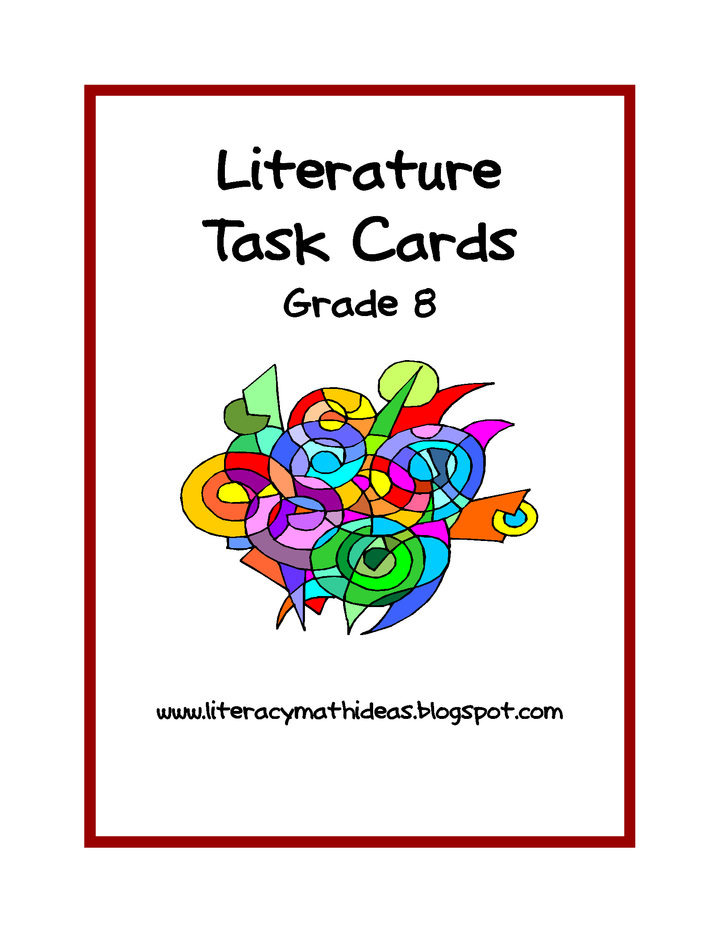 Guided Reading Task Cards: Grade 8