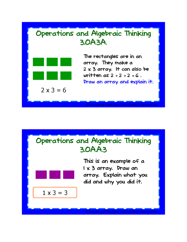 Common Core Standards Math Task Cards: Grade 3