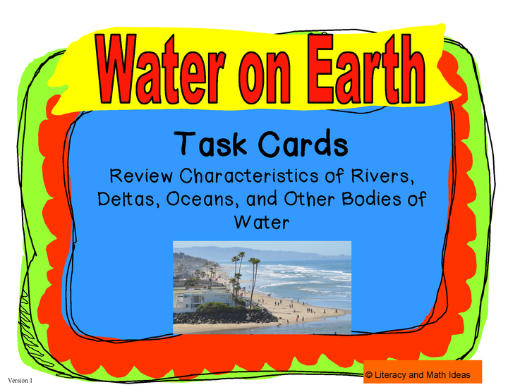Geography: Water on Earth Task Cards