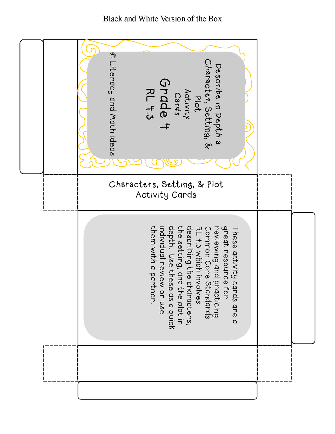 Grade 4 Common Core Reading Activity Cards Bundle