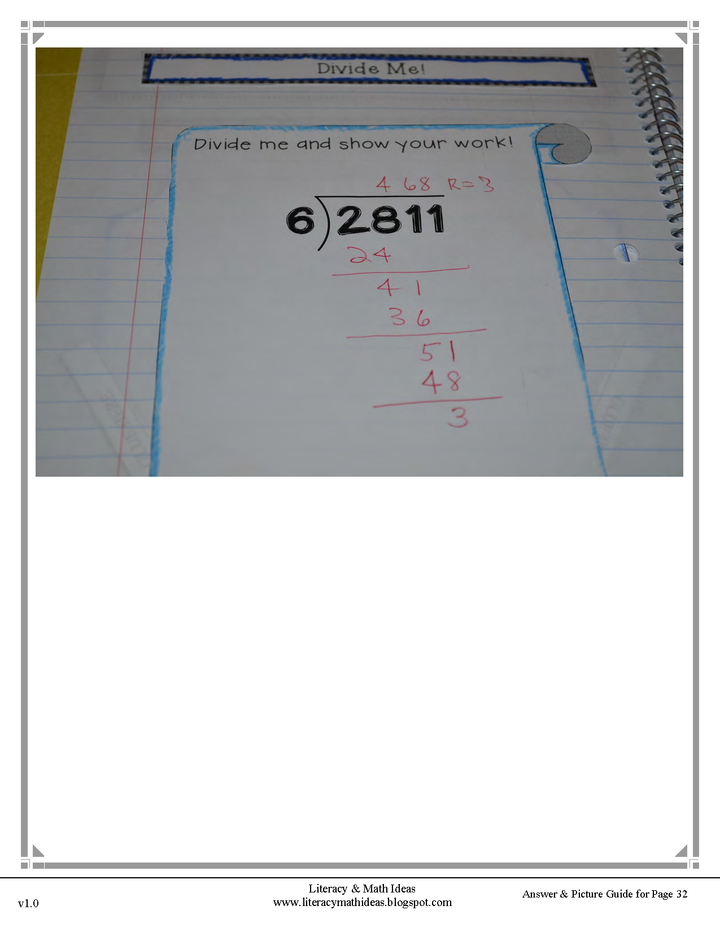 Grade 4 Common Core Interactive Notebook Number and Operations in Base Ten