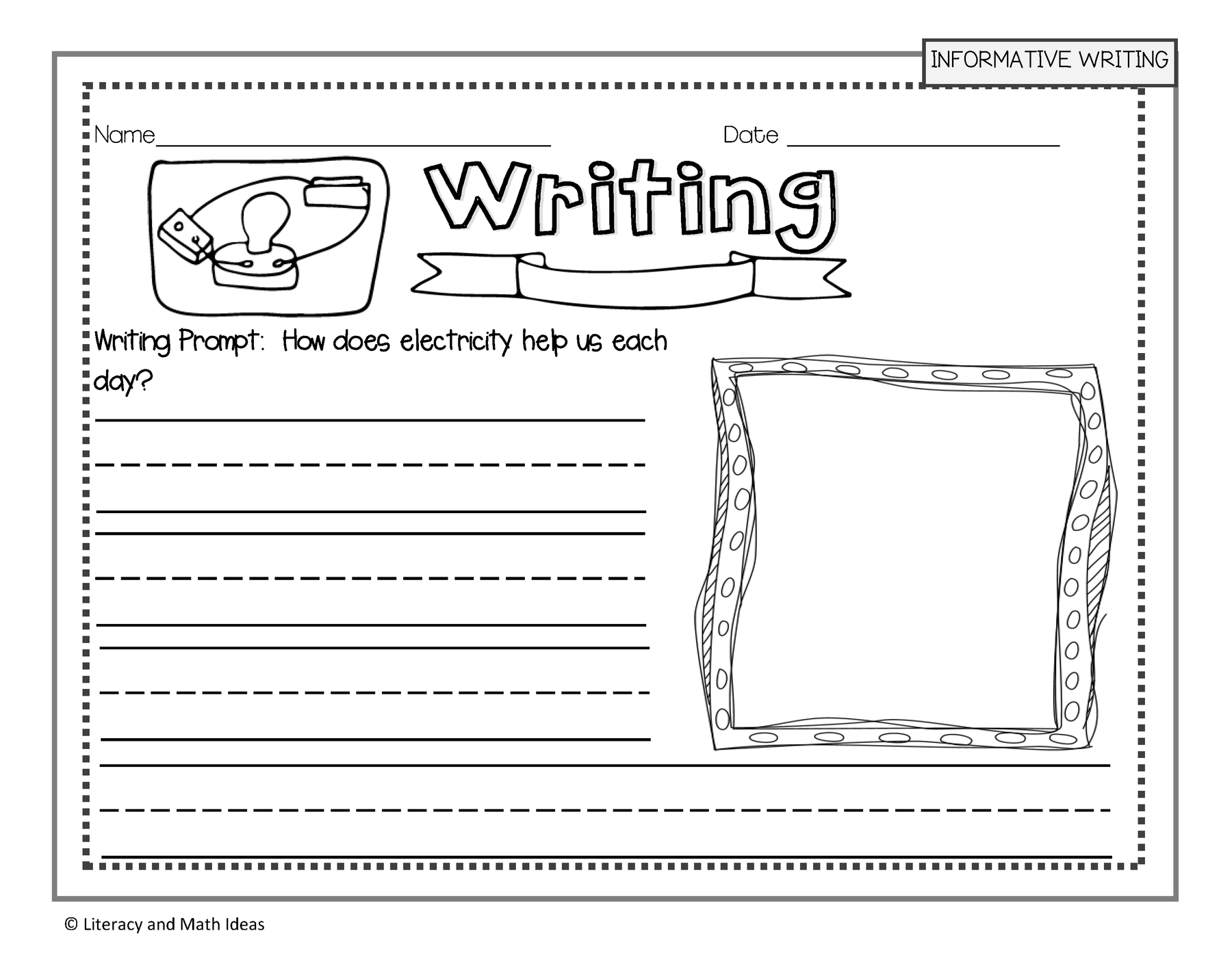 Primary Writing Prompts Literacy And Math Ideas Primary writing prompts literacy and math ideas