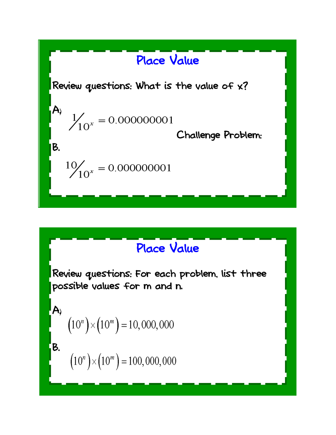 Numeracy Year 6 Maths Practice