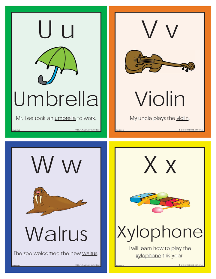 Colorful Alphabet Charts
