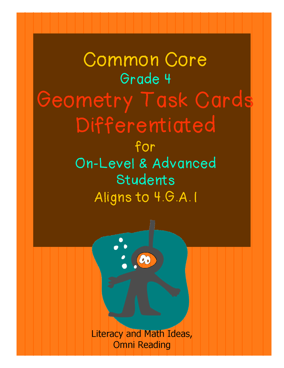 Differentiated Common Core Math Grade 4 Task Cards 4.G.A.1